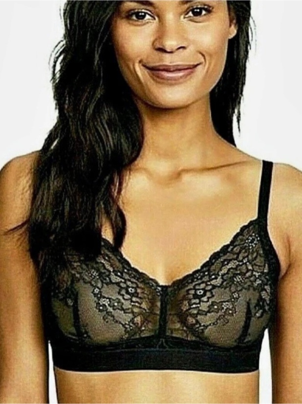 Spanx Spotlight Lace Bralette Lace Bralette in Black Size Small NWT
